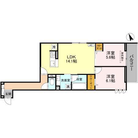 TORISIA新河岸（203） 間取り図画像