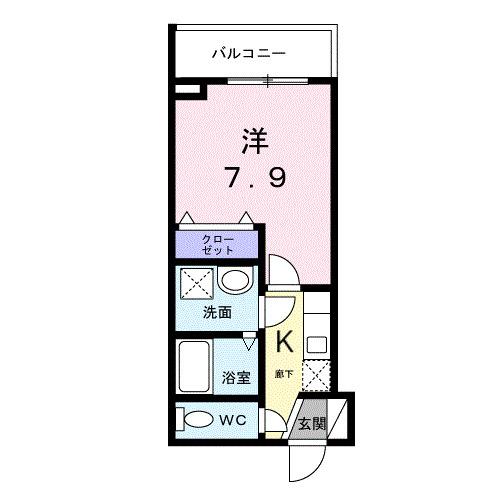 ライズ脇田町　Ａ館（201） 間取り図画像