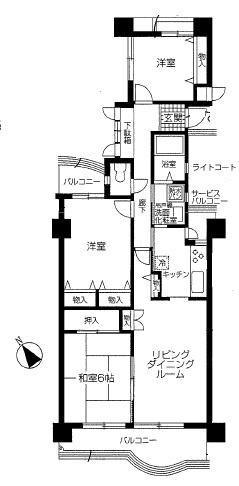 レスポワール上福岡Ⅱ 間取り図画像
