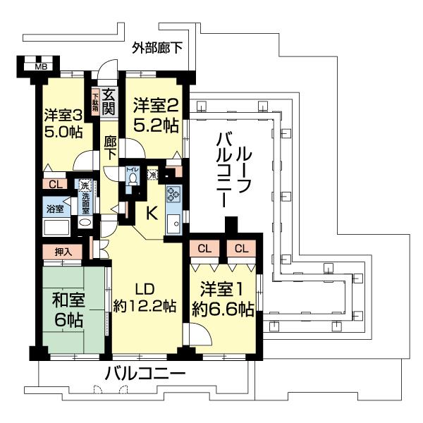 コスモ鶴瀬ステーションスクエア 間取り図画像
