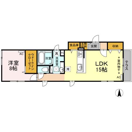 ラフィーネコート（101） 間取り図画像
