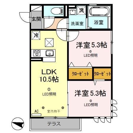 Rock village（106） 間取り図画像