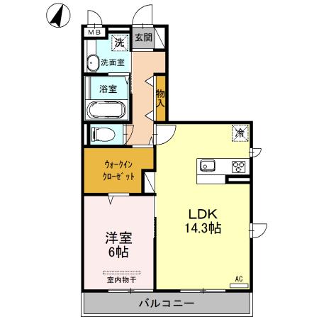 安行藤八Ｄ-ｒｏｏｍ（301） 間取り図画像