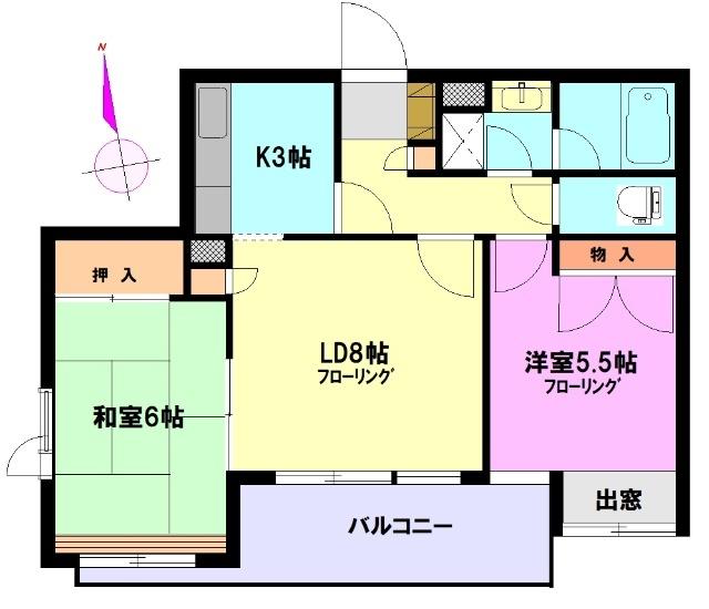 秋桜ハウス川口（102） 間取り図画像
