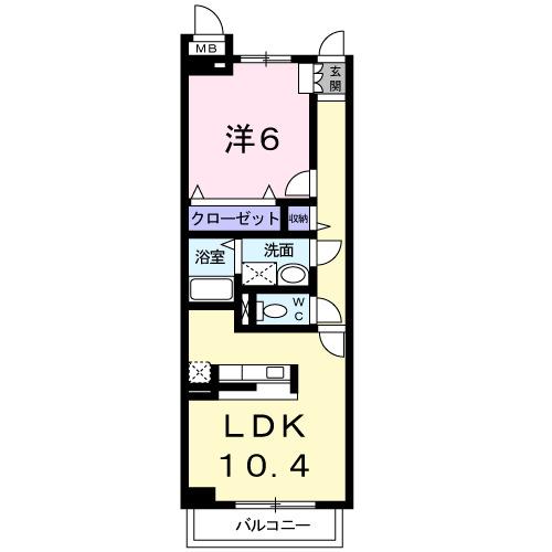 ラフィネ　リヴィエール（103） 間取り図画像