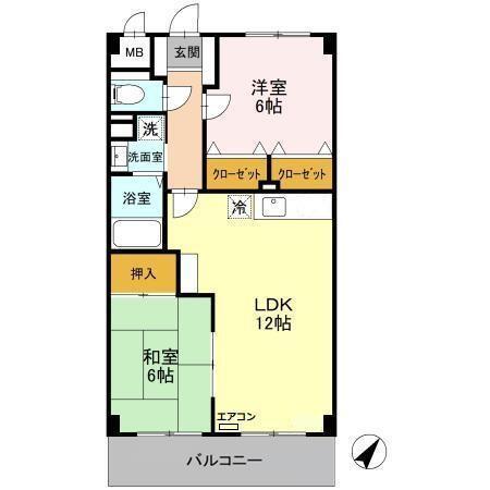グランデ朝日（402） 間取り図画像