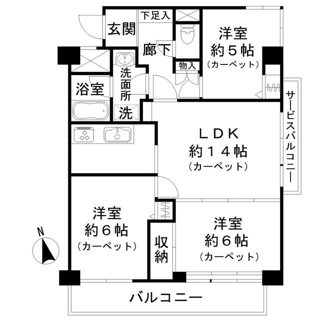 ライオンズマンション川口本町第２（703） 間取り図画像