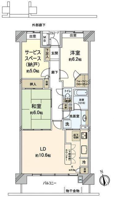 パークアベニュー川口（204） 間取り図画像