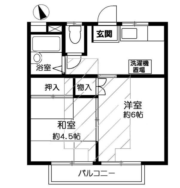 サマックスバイオレット飯塚（202） 間取り図画像