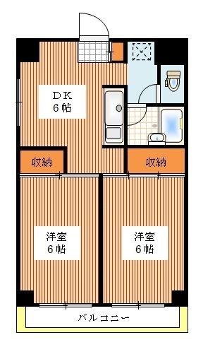 フクロクハイマンション1号館（302） 間取り図画像