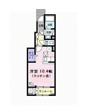 ベル　フォンティーヌ（102） 間取り図画像