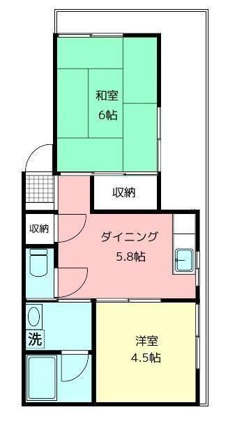コーポホワイトウイング（101） 間取り図画像
