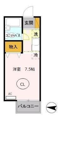 パル2511（206） 間取り図画像