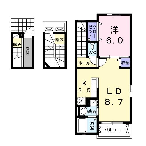 モデッサ東川口（301） 間取り図画像