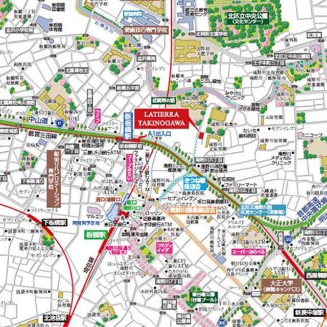 ラティエラ滝野川（106） 地形図・案内図