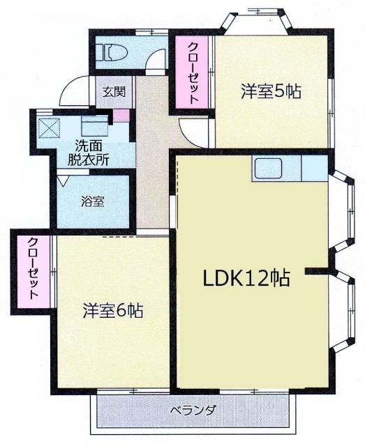 ウイングライフB（201） 間取り図画像