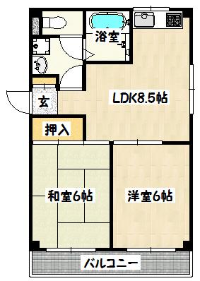 神戸市兵庫区下沢通マンション 間取り図画像