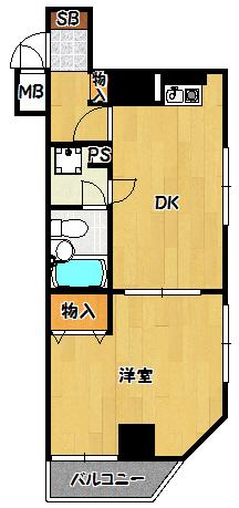 神戸市兵庫区新開地マンション 間取り図画像