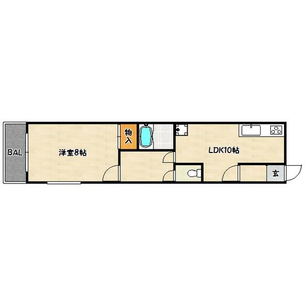 神戸市兵庫区熊野町マンション 間取り図画像
