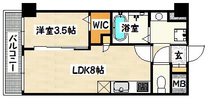KMS新生水木通 間取り図画像