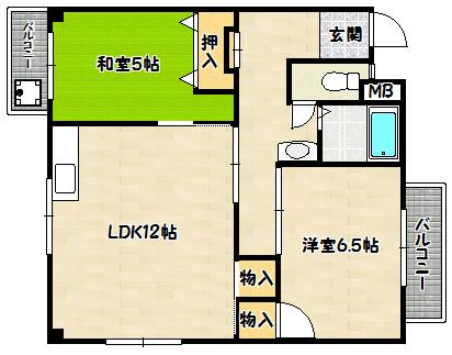 神戸市兵庫区塚本通マンション 間取り図画像