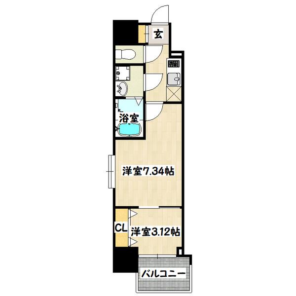 神戸市兵庫区西上橘通マンション 間取り図画像