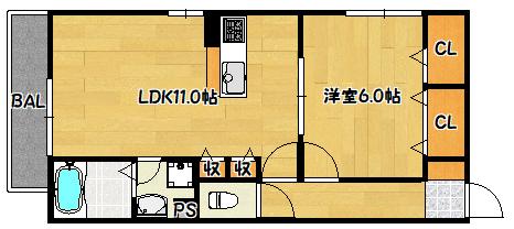神戸市兵庫区島上町アパート 間取り図画像