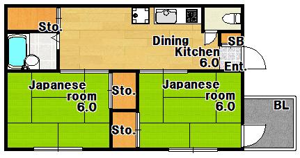 神戸市兵庫区中道通マンション 間取り図画像