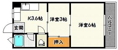 神戸市兵庫区上沢通マンション 間取り図画像