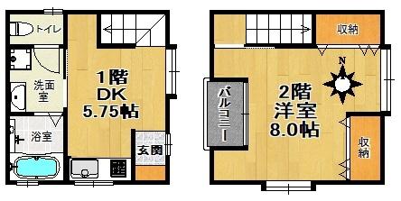 神戸市兵庫区荒田町一戸建 間取り図画像