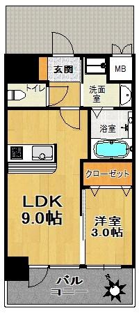 プレサンス神戸水木通ルミエス 間取り図画像