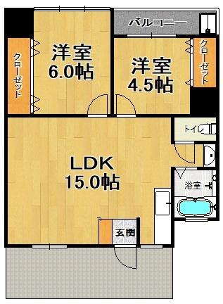 神戸市兵庫区新開地マンション 間取り図画像