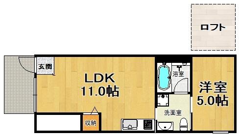 神戸市兵庫区下三条町アパート 間取り図画像