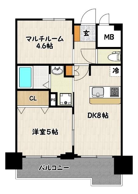 エステムコート神戸ハーバーランド前Ⅴアクア 間取り図画像