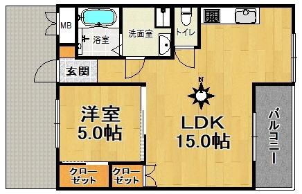 神戸市中央区下山手通マンション 間取り図画像
