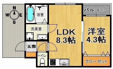 神戸市兵庫区熊野町アパート 間取り図画像