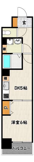 神戸市兵庫区大開通マンション 間取り図画像