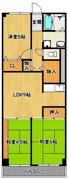 神戸市兵庫区新開地マンション 間取り図画像