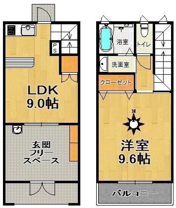 神戸市兵庫区五宮町アパート 間取り図画像