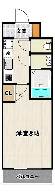 神戸市兵庫区西出町マンション 間取り図画像