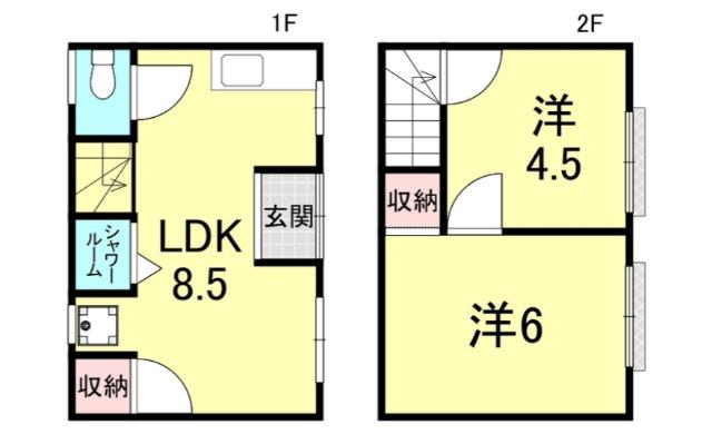 神戸市兵庫区御崎本町一戸建 間取り図画像