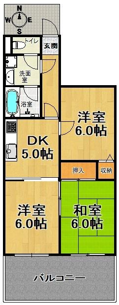 神戸市兵庫区下祇園町マンション 間取り図画像