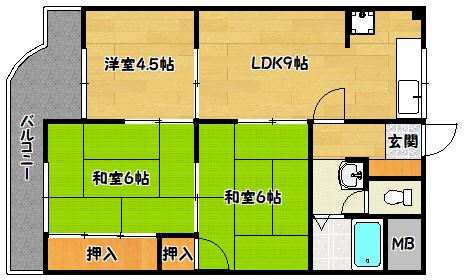 神戸市兵庫区駅前通マンション 間取り図画像