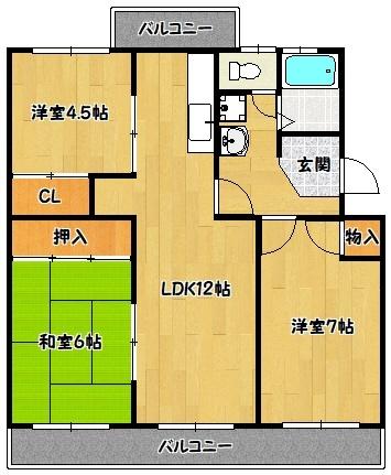 神戸市北区泉台マンション 間取り図画像