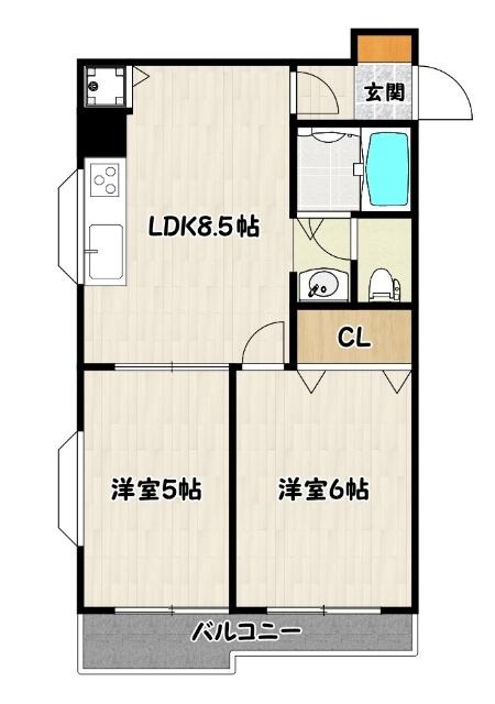 神戸市中央区浜辺通マンション 間取り図画像