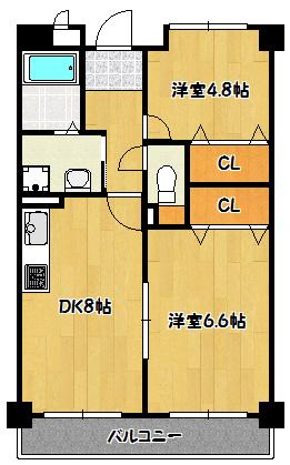 神戸市兵庫区熊野町マンション 間取り図画像