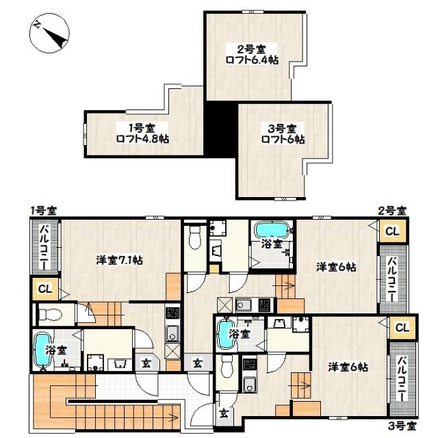 神戸市兵庫区湊川町アパート 間取り図画像