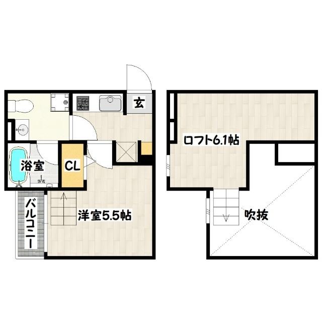 神戸市兵庫区切戸町アパート 間取り図画像