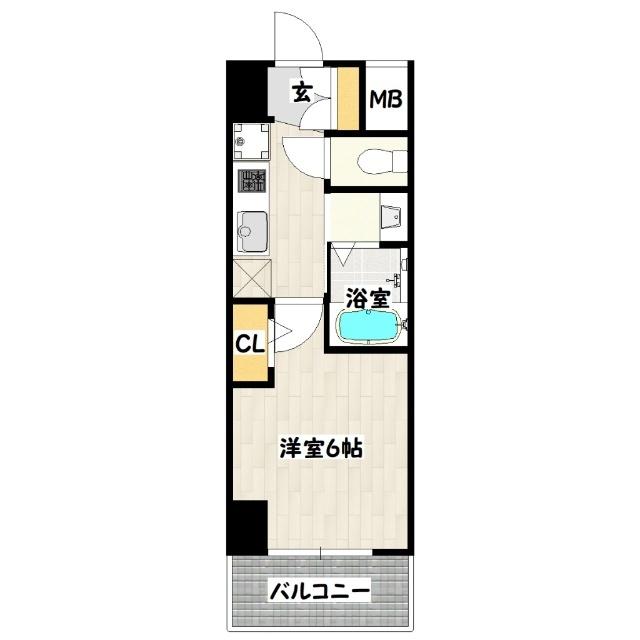 エステムコート神戸湊町（1403） 間取り図画像