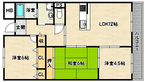 神戸市兵庫区浜崎通マンション 間取り図画像